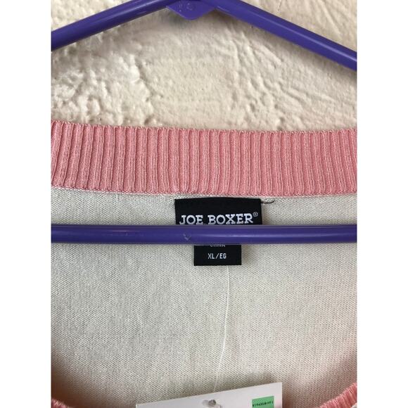 NWT Joe Boxer Women's Size XL Long Sleeve Nylon/Rayon Beige Sweater Wide Striped - Picture 2 of 5